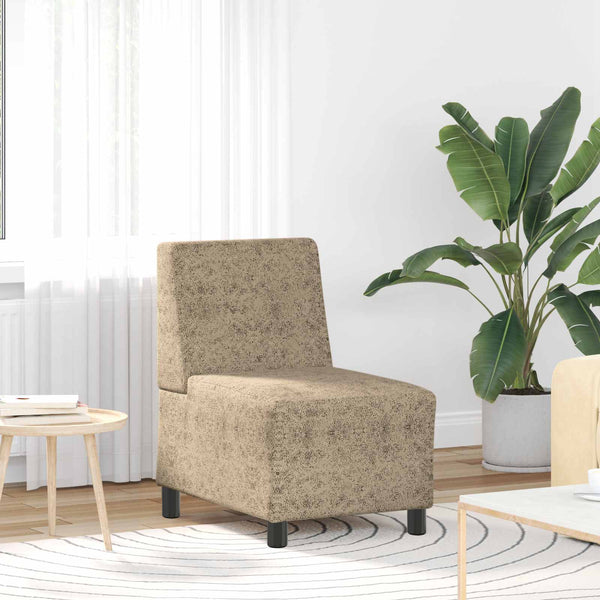 Sofa Sessel Hellgrau Faux Wildleder