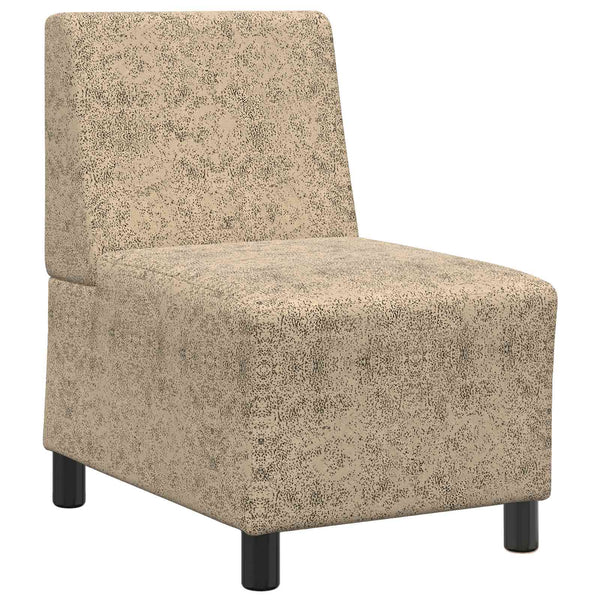 Sofa Sessel Hellgrau Faux Wildleder