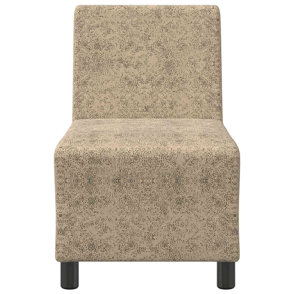 Sofa Sessel Hellgrau Faux Wildleder