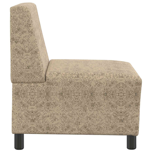 Sofa Sessel Hellgrau Faux Wildleder