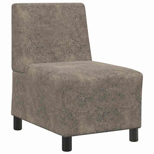 Modulares Sofa Dunkelgrau Wildlederimitat