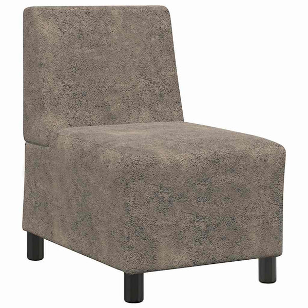 Modulares Sofa Dunkelgrau Wildlederimitat