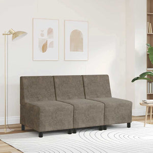 Modulares Sofa Dunkelgrau Wildlederimitat