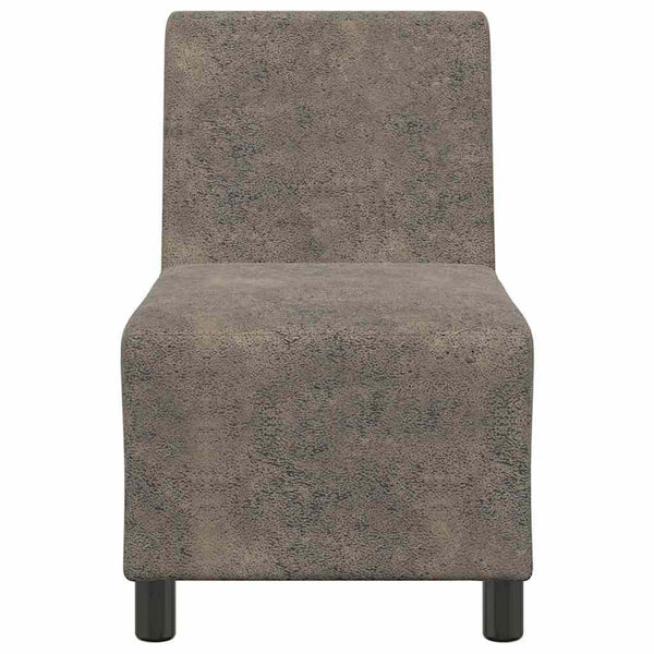 Modulares Sofa Dunkelgrau Wildlederimitat