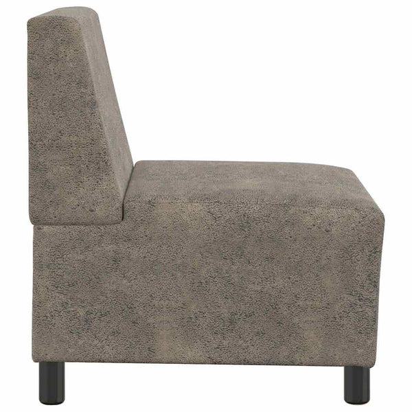Modulares Sofa Dunkelgrau Wildlederimitat
