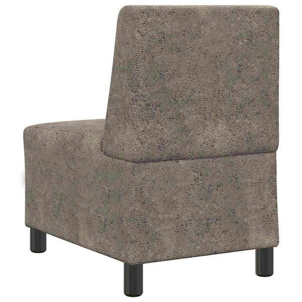 Modulares Sofa Dunkelgrau Wildlederimitat