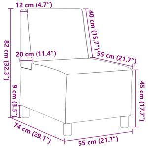 Modulares Sofa Dunkelgrau Wildlederimitat