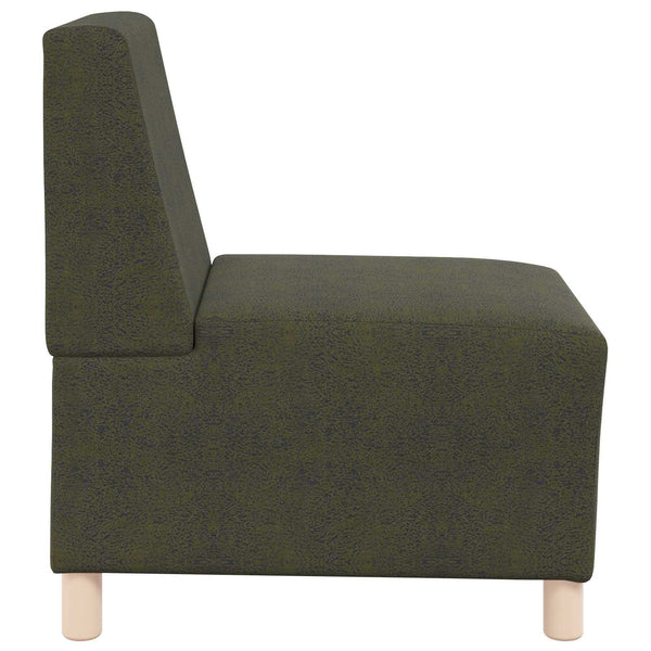 vidaXL | Chaise de canapé | avec coussin vert 55 x 74 x 82 cm en similicuir suédé