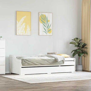 Ausziehbares Tagesbett IRUN Weiß 90x200cm