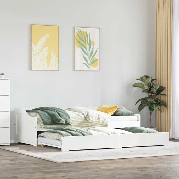 Ausziehbares Tagesbett IRUN Weiß 90x200cm