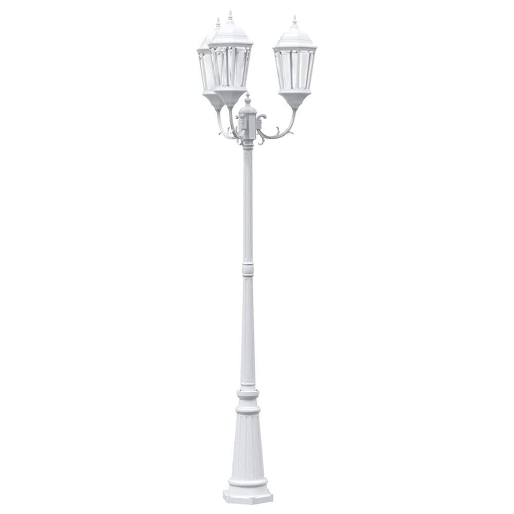Gartenleuchte Weiß Aluminium Glas 235cm