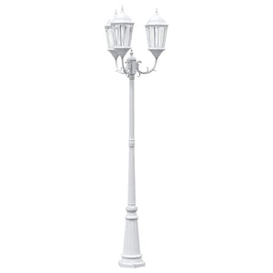 Gartenleuchte Weiß Aluminium Glas 235cm