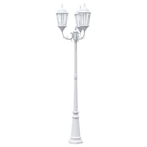 Gartenleuchte Weiß Aluminium Glas 235cm