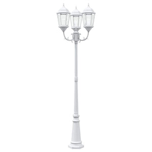 Gartenleuchte Weiß Aluminium Glas 235cm