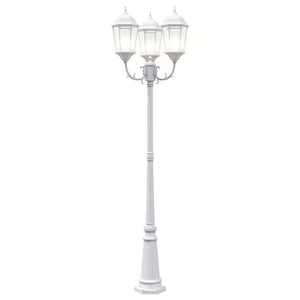 Gartenleuchte Weiß Aluminium Glas 235cm
