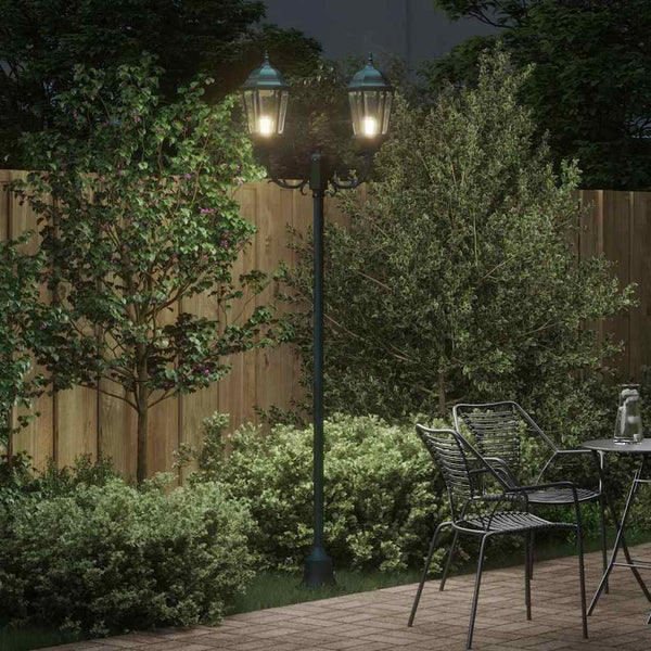 Vintage Gartenleuchte, Grün, 235cm