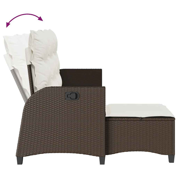 3-tlg. Garten Sofagarnitur Braun Poly Rattan