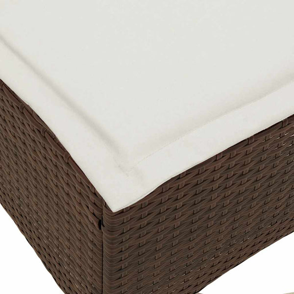 3-tlg. Garten Sofagarnitur Braun Poly Rattan
