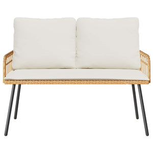 Garten Essgruppe Poly-Rattan 2-teilig Natur