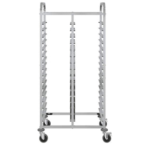 vidaXL Chariot de service avec 32 bacs GN 75x55x162,5 cm Acier inoxydable