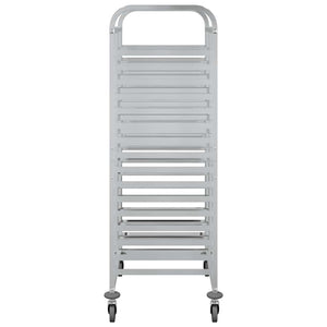 vidaXL Chariot de service avec 32 bacs GN 75x55x162,5 cm Acier inoxydable