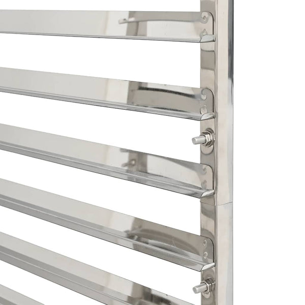 vidaXL Chariot de service avec 32 bacs GN 75x55x162,5 cm Acier inoxydable