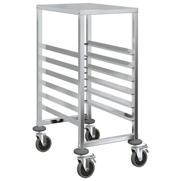 vidaXL Chariot de service avec 6 bacs GN 39x55x87 cm Acier inoxydable