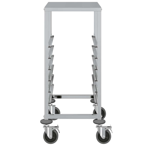 vidaXL Chariot de service avec 6 bacs GN 39x55x87 cm Acier inoxydable