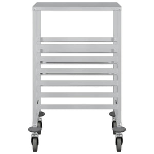 vidaXL Chariot de service avec 6 bacs GN 39x55x87 cm Acier inoxydable