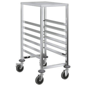vidaXL Chariot de service avec 6 bacs GN 39x55x87 cm Acier inoxydable