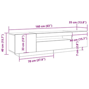 Schwarzer TV-Schrank 160 cm