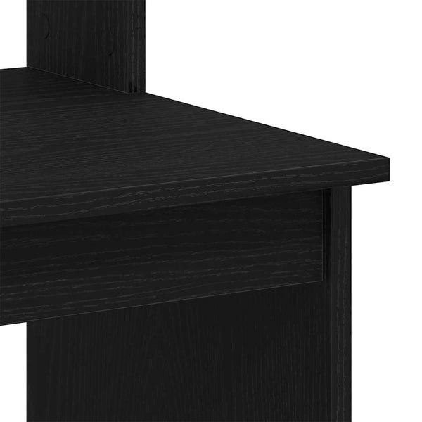 Schreibtisch mit Regalen, Schwarz/Eiche, 102 cm