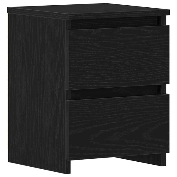 Nachttisch Schwarz Eichenoptik 30x30x40 cm