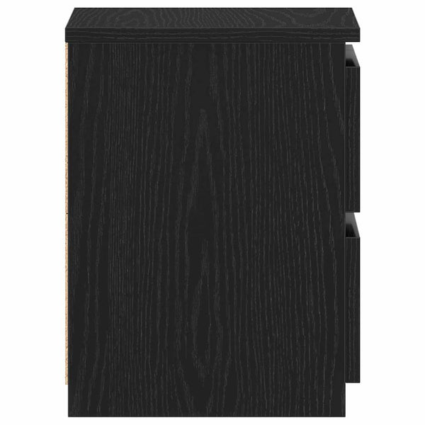 Nachttisch Schwarz Eichenoptik 30x30x40 cm