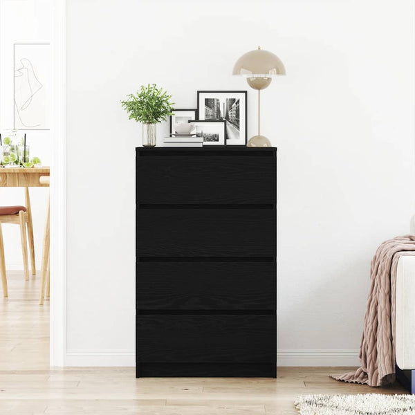 Sideboard Schwarz Eichenoptik 60 cm