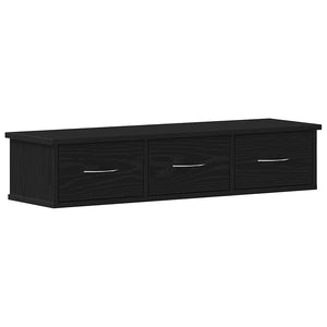 Wandschrank Schwarz Eichen-Optik, 88cm