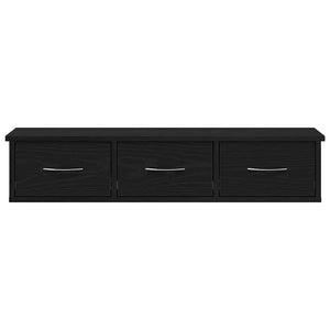Wandschrank Schwarz Eichen-Optik, 88cm