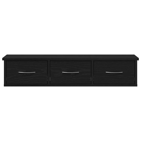 Wandschrank Schwarz Eichen-Optik, 88cm