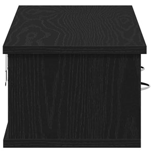 Wandschrank Schwarz Eichen-Optik, 88cm