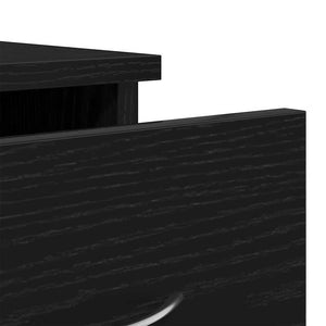 Wandschrank Schwarz Eichen-Optik, 88cm