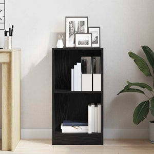 Bücherregal Schwarz Eichen-Optik 76 cm