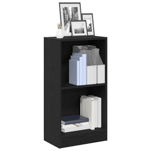 Bücherregal Schwarz Eichen-Optik 76 cm