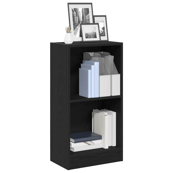 Bücherregal Schwarz Eichen-Optik 76 cm