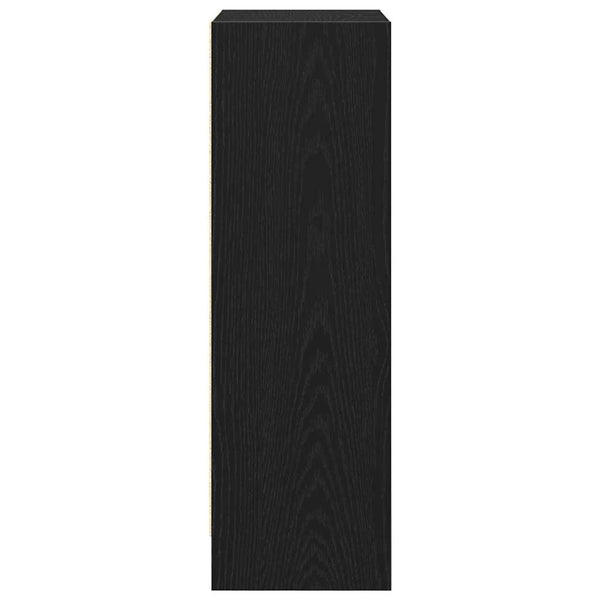 Bücherregal Schwarz Eichen-Optik 76 cm