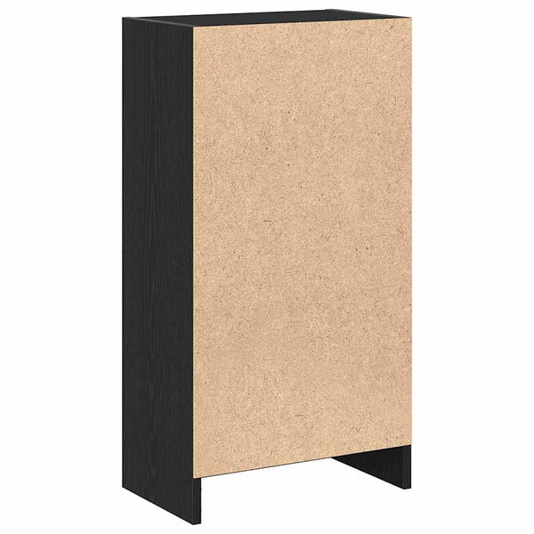 Bücherregal Schwarz Eichen-Optik 76 cm