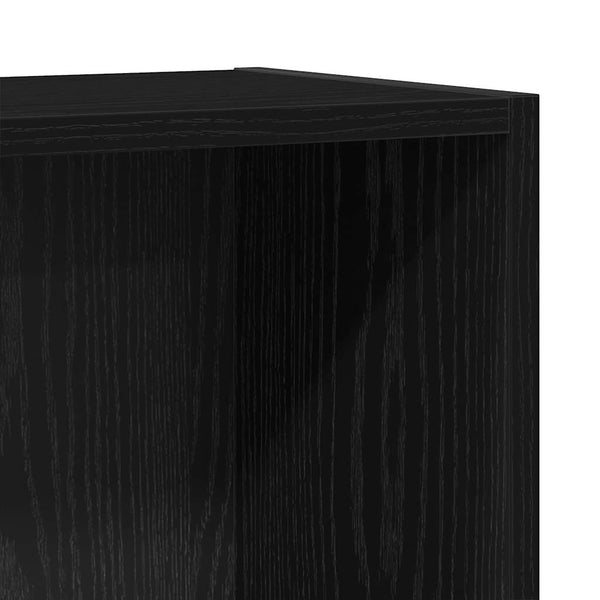 Bücherregal Schwarz Eichen-Optik 76 cm