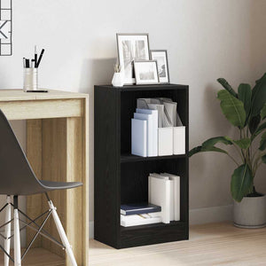 Bücherregal Schwarz Eichen-Optik 76 cm