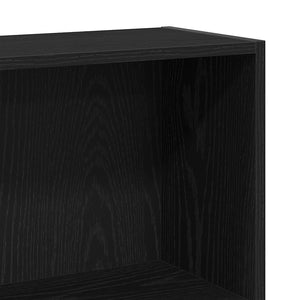 Bücherregal Schwarz Eichenoptik, 4 Fächer
