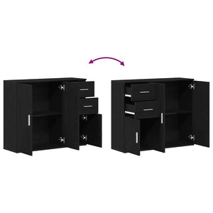 Sideboard Schwarze Eiche 91 cm