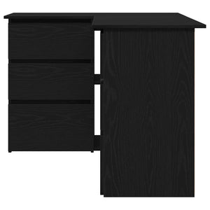 Schreibtisch mit Regal, Schwarz Eichen-Optik